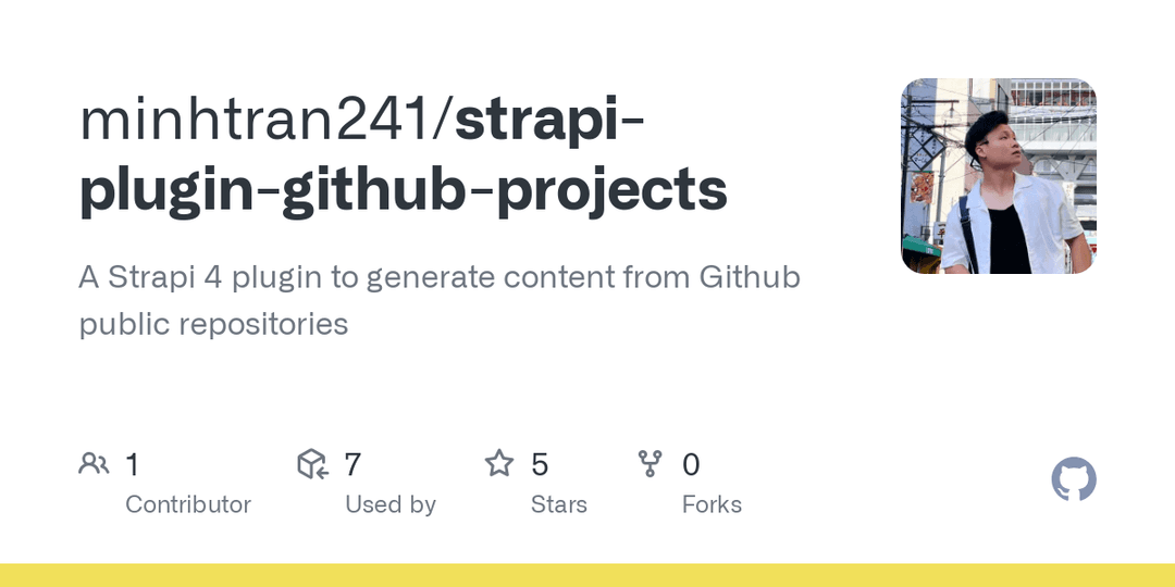 Strapi Plugin Github Projects